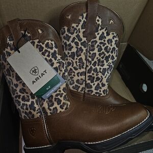 Ariat Women's Brown and Leopard Print Boots